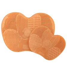 Brush Cleaning Mat Apricot - Set of 2