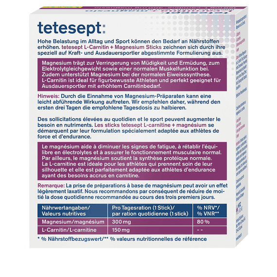 L-Carnitin + Magnesium – 20 Sticks