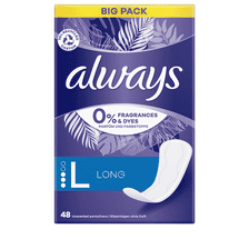 Slipeinlagen Long 0% Duft- & Farbstoffe Big Pack - 48 Stk.