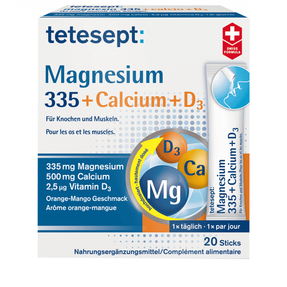 Magnesium 335 Calcium + D3 - 20 Sticks