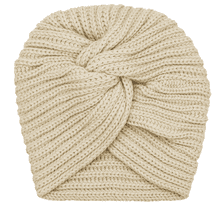 Berretto a Turbante in Maglia - beige