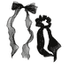 Frenchclip mit Schleife und Scrunchie - schwarz
