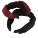 Light shimmer braided headband, black and bordeaux, duopack