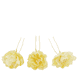 Fermaglio Per Capelli Con Fiori Delicati - giallo chiaro marmorizzato, 3 pz.