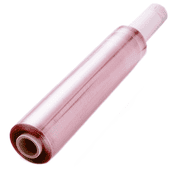 Plastic cover sheet perforated with handle