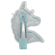 Einhorn Beakclip mit Haargummis – Blau