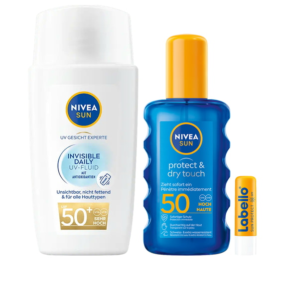 Trio di protezione solare viso e corpo