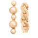 Pince à cheveux en forme de chaîne et avec perles, 2 pièces