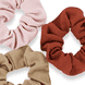Scrunchies in terracotta, rosa e cognac, Triopack
