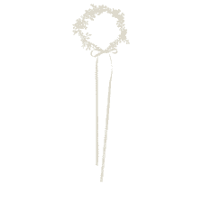 Hairband With Ceramic Flowers & Cut Stones