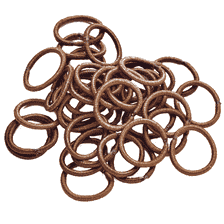 Mini Élastiques À Cheveux, Ø 15 mm, 40 pcs. - Marron