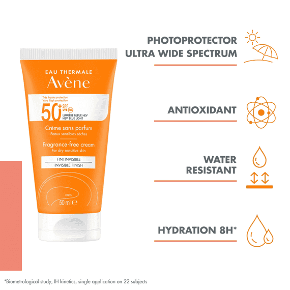 Sun cream without fragrance SPF50+