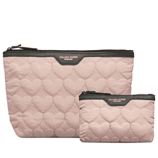 Set Di Borse Da Toilette - Hearts Embossed
