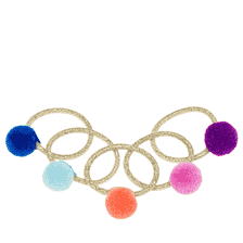 Élastique À Cheveux Elif – Pompom Foncé