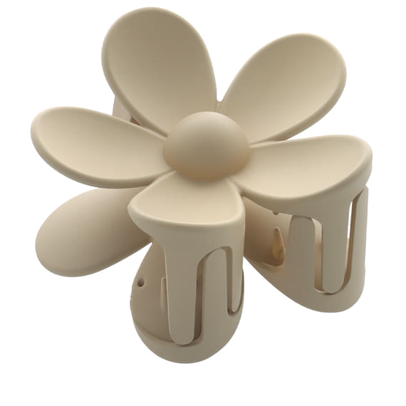 Hair Clip Flower Beige
