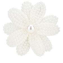 Barrette à cheveux avec perles, coloris blanc
