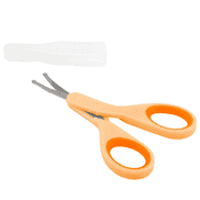 Baby Scissors with Protective Cap - Orange