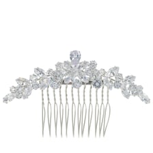 Rhinestone Flowers On Hair Comb