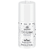 Top Coat Black Glitter