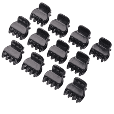 Mini-Pinces à Cheveux, 1.5 cm, 12 pcs. - Noir