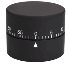 Minuteur Round Mechanical Black