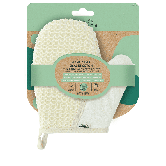 2 in 1 glove made of sisal and cotton