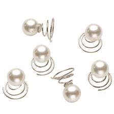 Riccioli, avorio Perlen, 1,2 cm, 6 pezzi