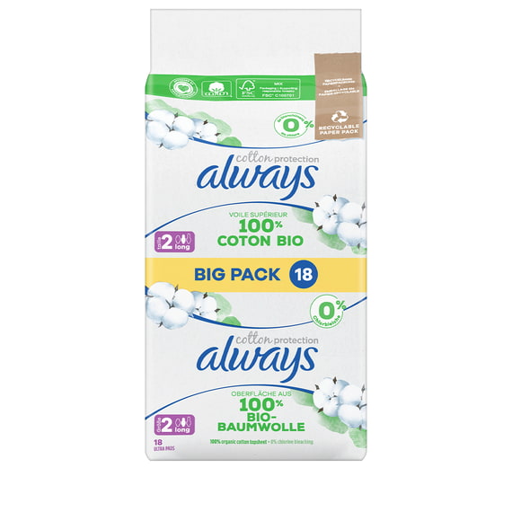 Assorbenti Igienici Long con Ali Big Pack - 18 Pz.