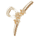 Hair Clip With Small Flowers & Rhinestones