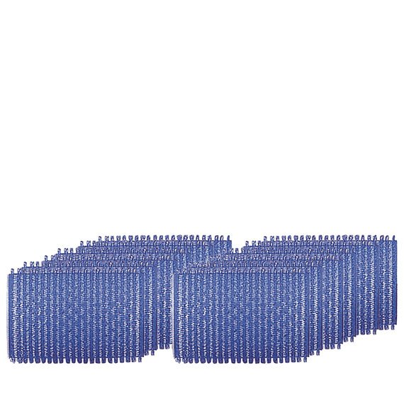 Bigoudis adhésifs bleu foncé 40 mm (12 pcs.)
