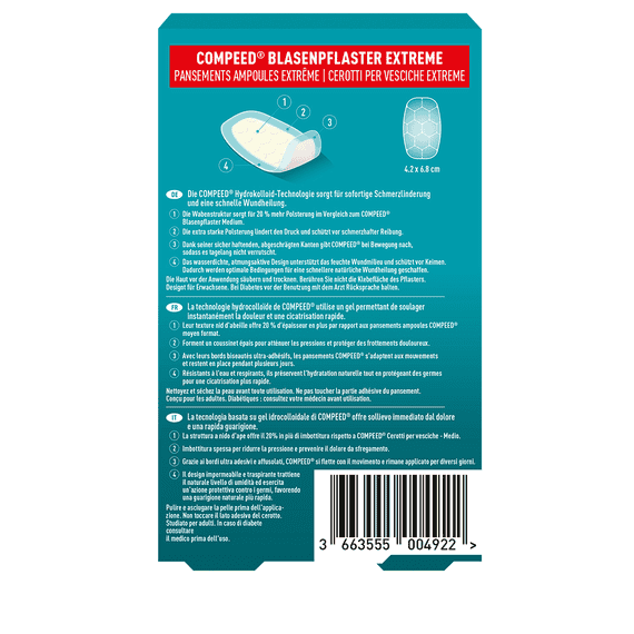Pansements pour Ampoules Extrême Talon 10 pcs.