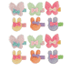 Set De 12 Clips Pour Cheveux Papillon & Lapin