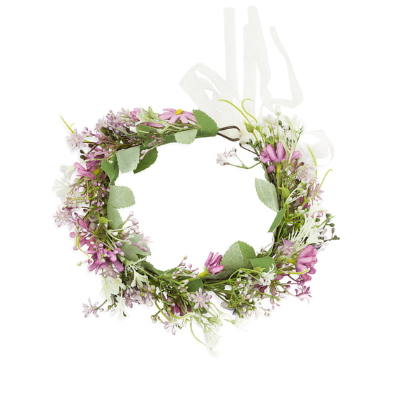 Corona Floreale Da Legare Con Fiori Viola