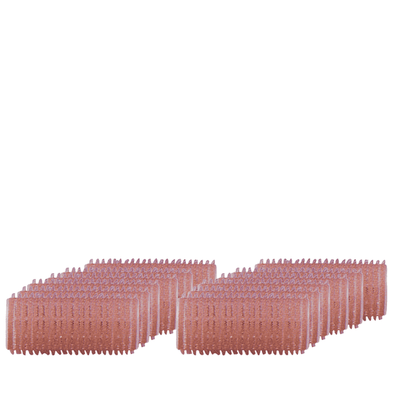 Professional hair rollers rosé 24 mm (12 pcs)