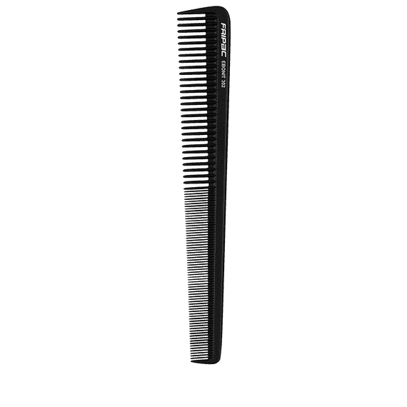 Matt Black ebonite 302 cutting comb (strong slant)