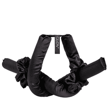 Satin Heatless Hair Curling Tool Set - Satin Black