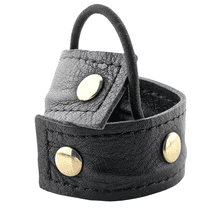 Leather Band Short Bendable Rivets Black / Gold Rivets