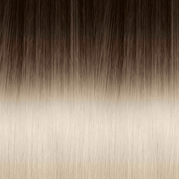 Keratin Bondings 40/45 cm - 4/1001, brown/platinum blond