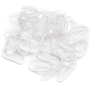 Mini hair elastic, transparent silicone, 50 pcs