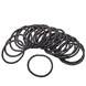 Élastiques à cheveux, élastique fin, 30 mm, noirs, par 24