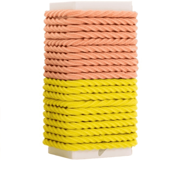 Mini elastici per capelli (20 pezzi - Arancione e Giallo - confezione mista)