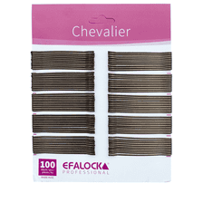 Chevalier pinze per capelli 7 cm Marrone 100 pz.