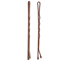 Pinces À Ceveux Ondulées, 60 mm, 50 pcs. - Marron