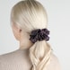 Satin Scrunchies - noir, gris, violet foncé