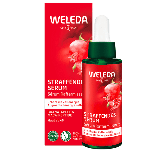 WELEDA straffendes Serum Granatapfel & Maca-Peptide mindert Falten & strafft, 30 ml Lösung
