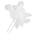 Haarnadel mit Tüllblumen und Perlen, weiss, 2 Stück