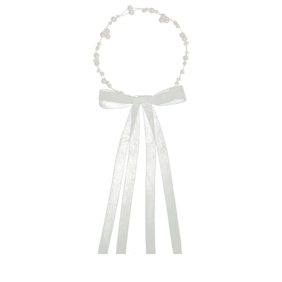 Delicate Silver Pearl Headband