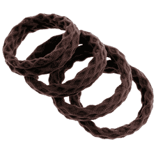 Elastic, supersoft, brown, curved, 4 pcs