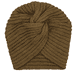 Berretto a turbante in maglia, kaki