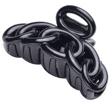 Haarklammer geschwungen, 6 cm - Schwarz
